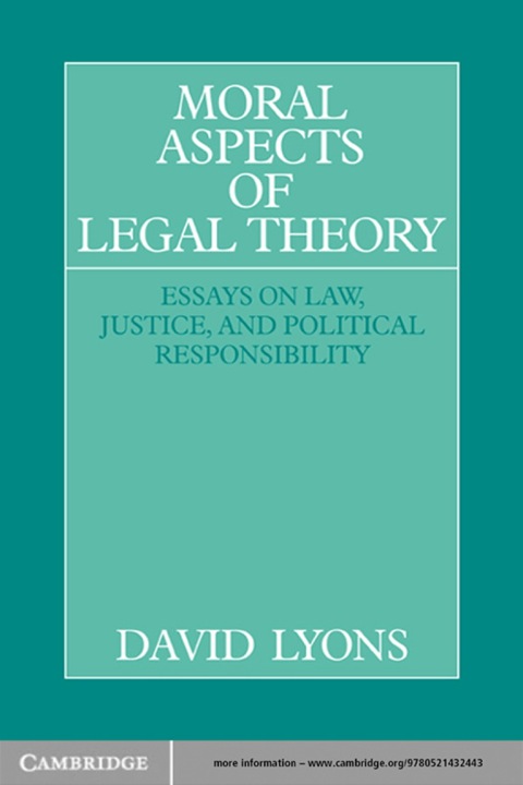 Cover image for book Moral Aspects of Legal Theory