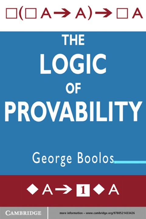Cover image for book The Logic of Provability