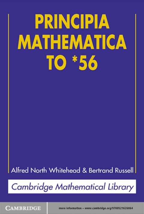 Cover image for book Principia Mathematica to *56