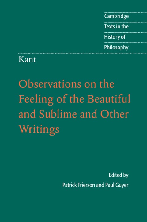 Cover image for book Kant: Observations on the Feeling of the Beautiful and Sublime and Other Writings