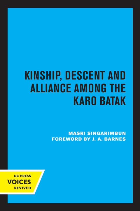 Cover image for book Kinship, Descent and Alliance among the Karo Batak