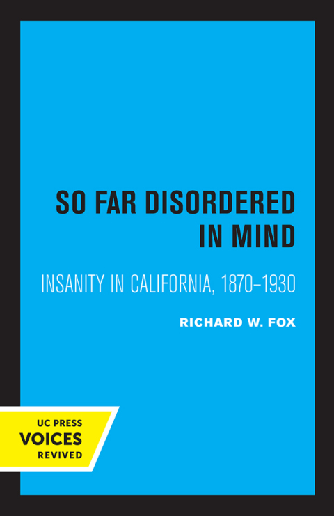 Cover image for book So Far Disordered in Mind