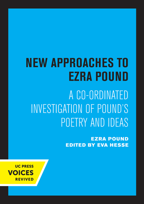 Cover image for book New Approaches to Ezra Pound