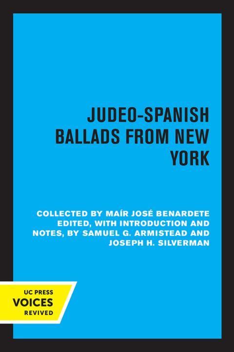 Cover image for book Judeo-Spanish Ballads from New York