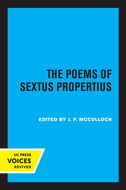 Cover image for book The Poems of Sextus Propertius