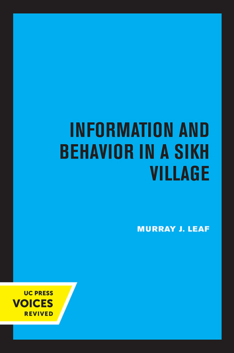 Cover image for book Information and Behavior in a Sikh Village