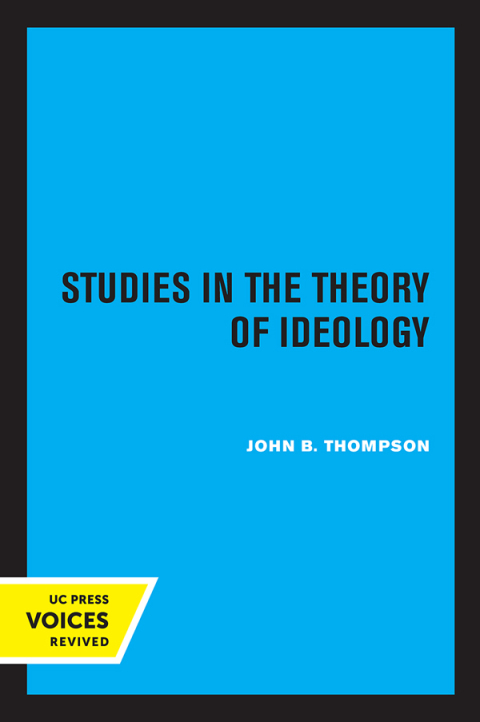 Cover image for book Studies in the Theory of Ideology