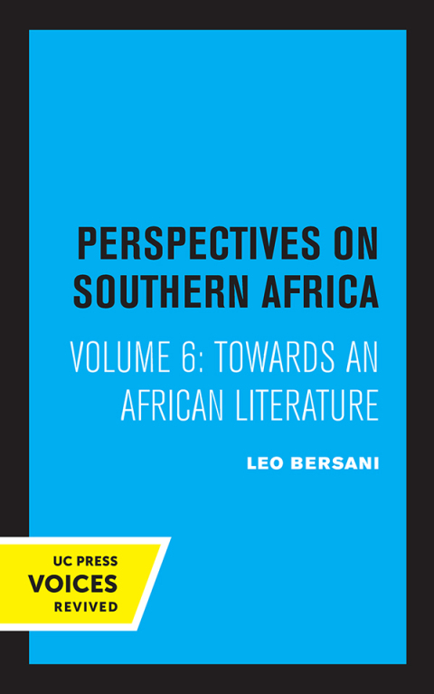 Cover image for book Towards an African Literature