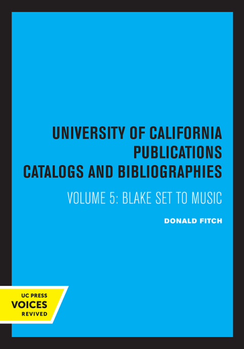 Cover image for book Blake Set to Music