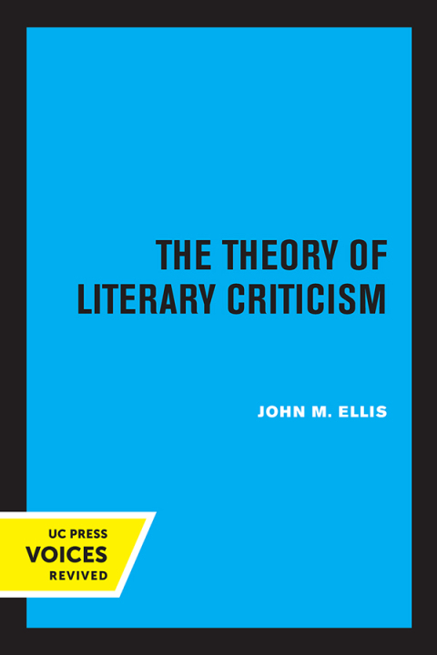 Cover image for book The Theory of Literary Criticism