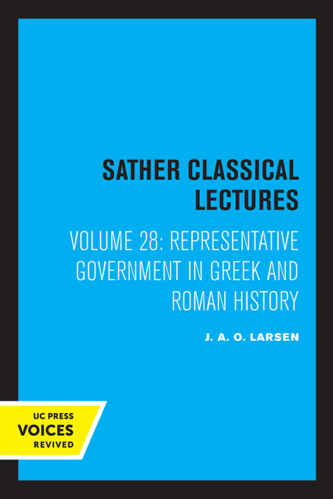 Cover image for book Representative Government in Greek and Roman History