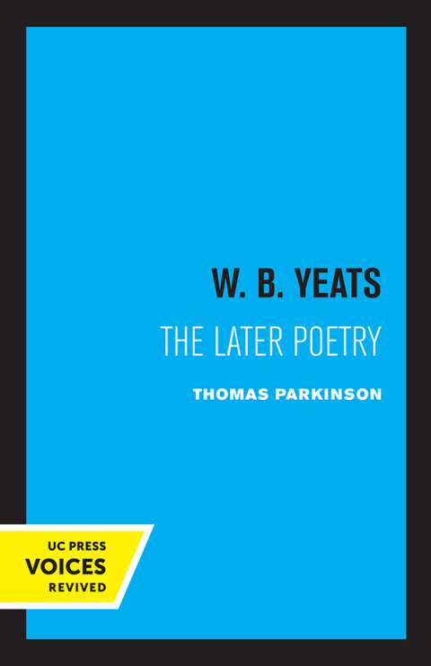 Cover image for book W. B. Yeats
