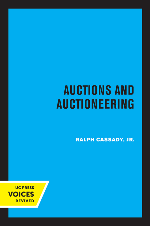 Cover image for book Auctions and Auctioneering