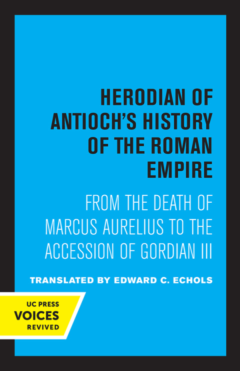 Cover image for book Herodian of Antioch's History of the Roman Empire
