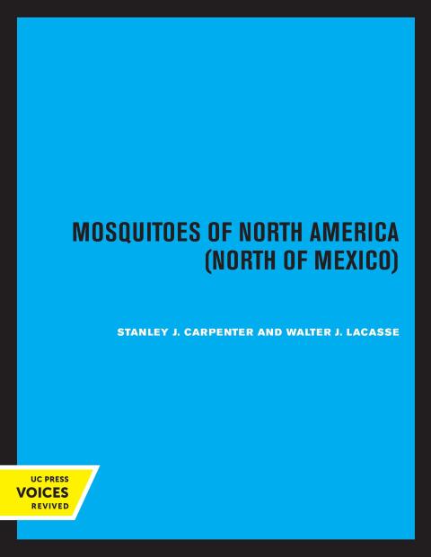 Cover image for book Mosquitoes of North America, North of Mexico