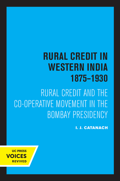 Cover image for book Rural Credit in Western India 1875–1930