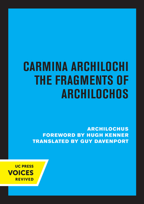 Cover image for book Carmina Archilochi