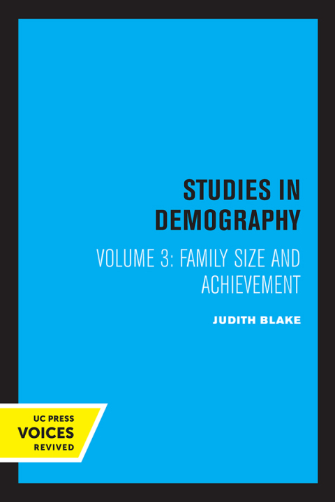 Cover image for book Family Size and Achievement
