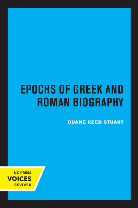 Cover image for book Epochs of Greek and Roman Biography