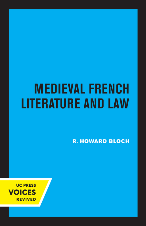 Cover image for book Medieval French Literature and Law