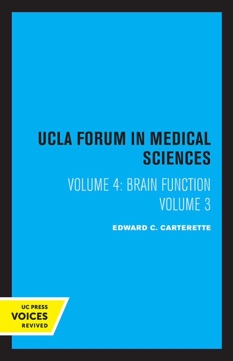 Cover image for book Brain Function, Volume 3, UCLA Forum in Medical Sciences Number 4