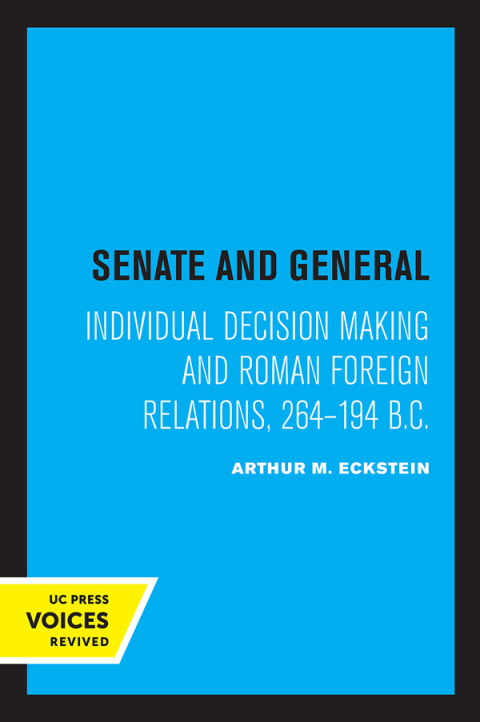Cover image for book Senate and General