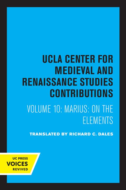 Cover image for book Marius: On The Elements