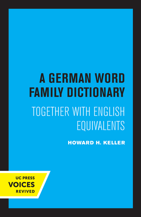 Cover image for book A German Word Family Dictionary