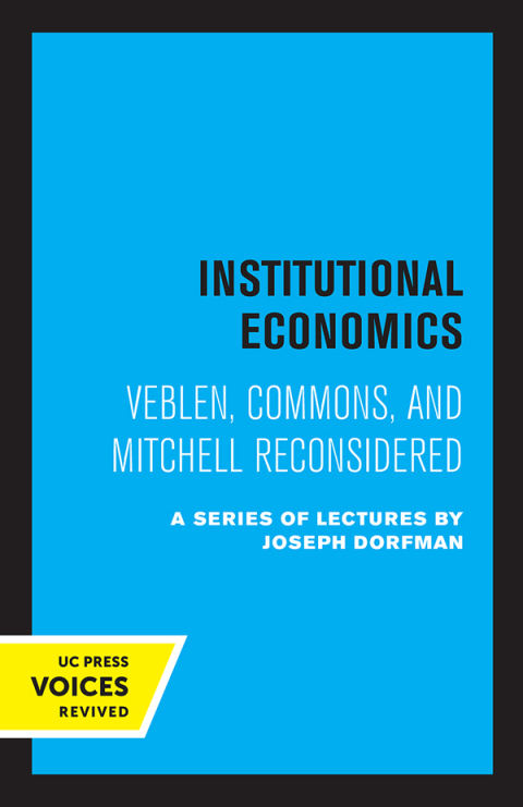 Cover image for book Institutional Economics