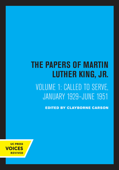 Cover image for book The Papers of Martin Luther King, Jr., Volume I