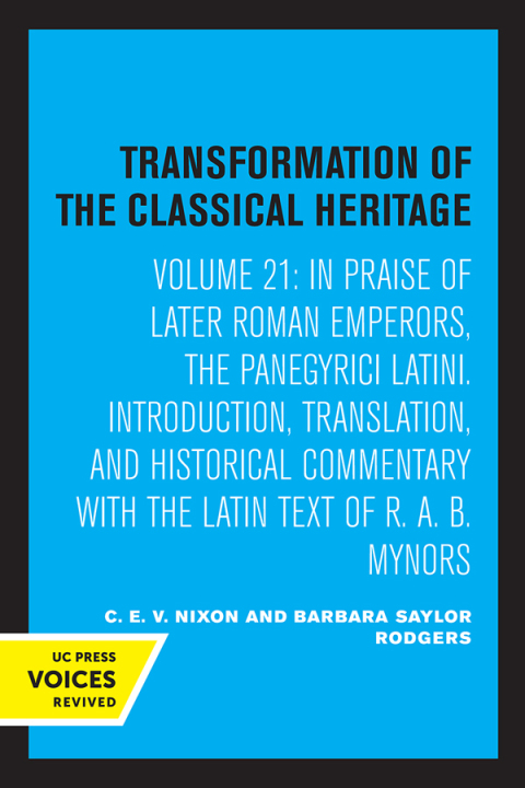 Cover image for book In Praise of Later Roman Emperors