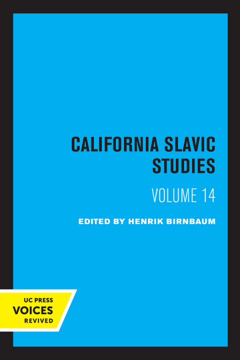 Cover image for book California Slavic Studies, Volume XIV