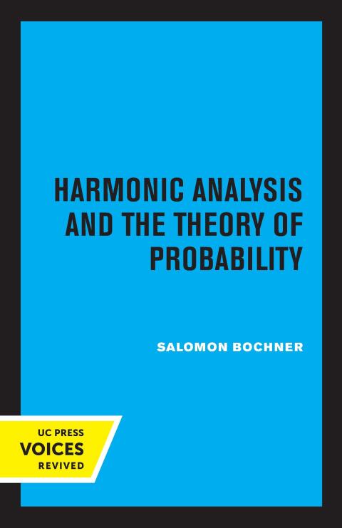 Cover image for book Harmonic Analysis and the Theory of Probability