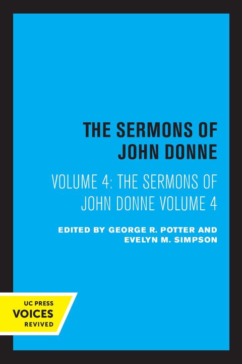 Cover image for book The Sermons of John Donne, Volume IV