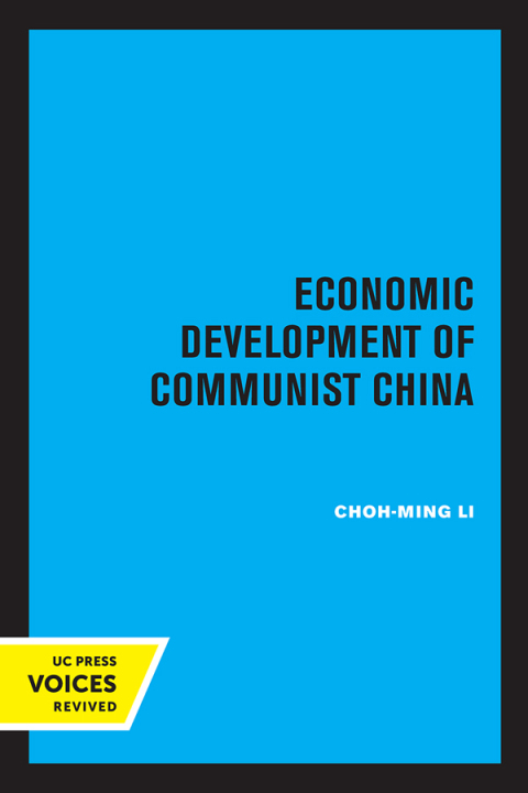 Cover image for book Economic Development of Communist China