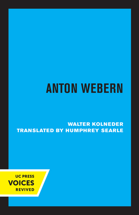Cover image for book Anton Webern