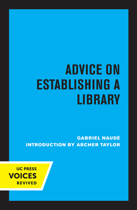 Cover image for book Advice on Establishing a Library