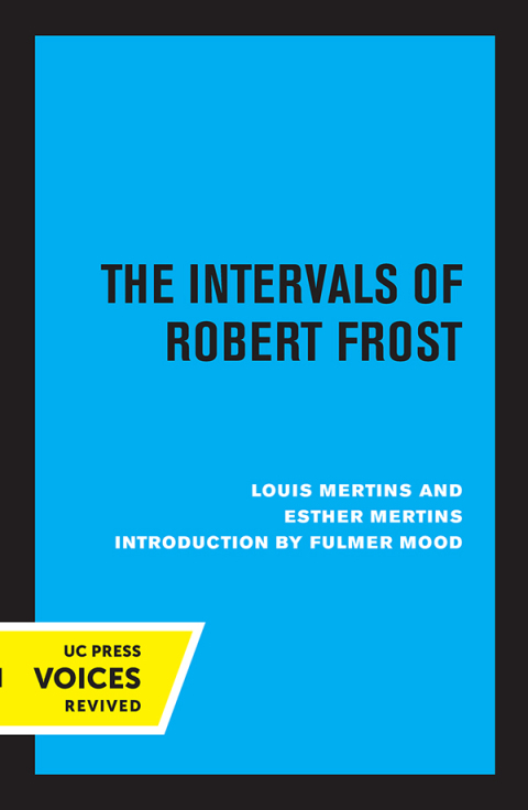 Cover image for book The Intervals of Robert Frost