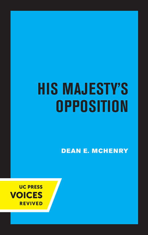 Cover image for book His Majesty's Opposition