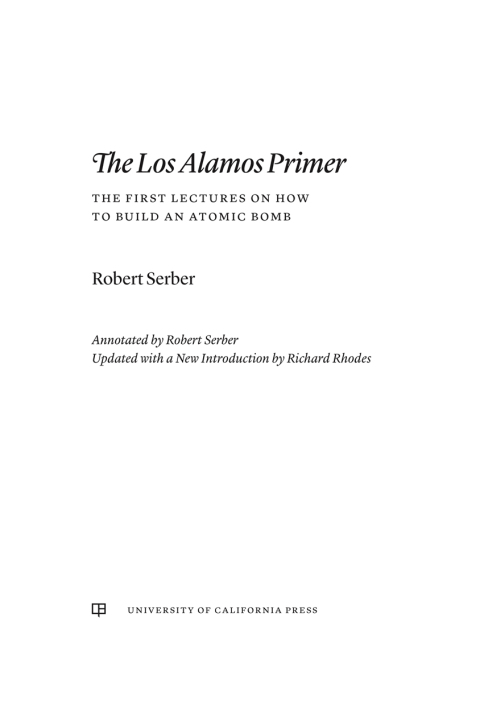 Cover image for book The Los Alamos Primer