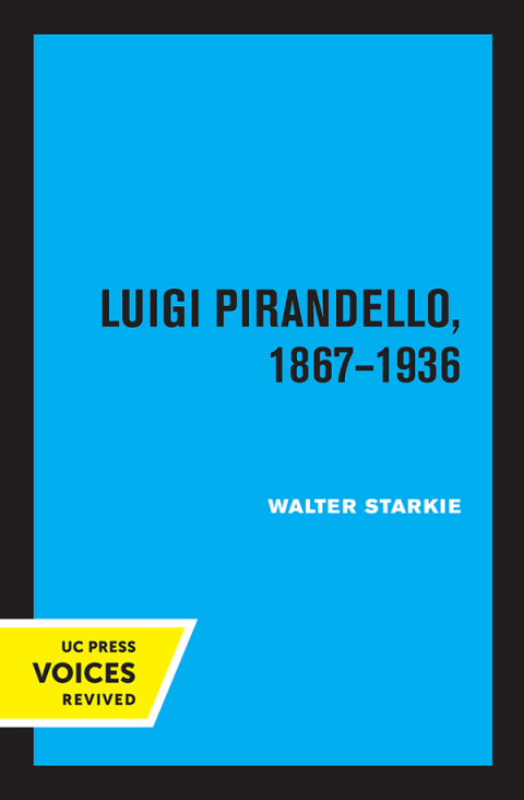 Cover image for book Luigi Pirandello, 1867 - 1936