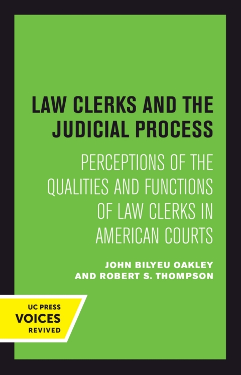Cover image for book Law Clerks and the Judicial Process
