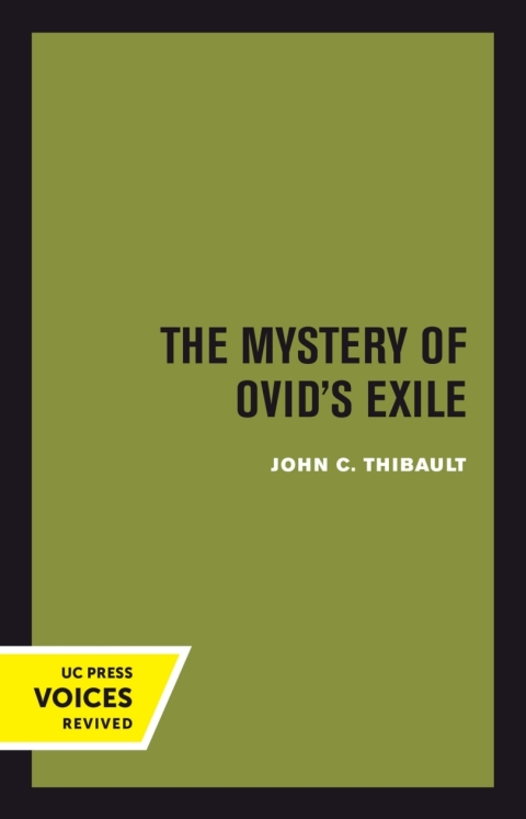 Cover image for book The Mystery of Ovid's Exile