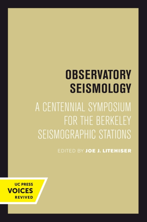 Cover image for book Observatory Seismology
