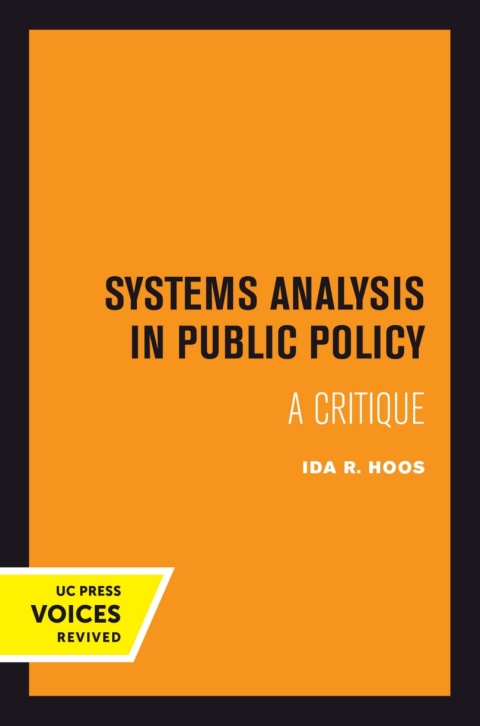 Cover image for book Systems Analysis in Public Policy