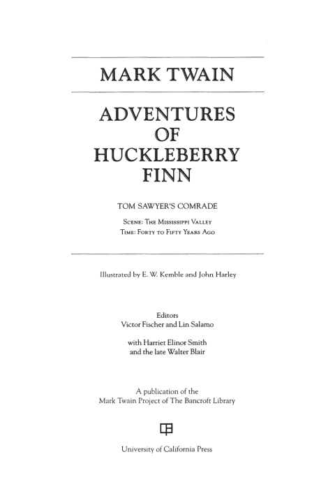 Cover image for book Adventures of Huckleberry Finn