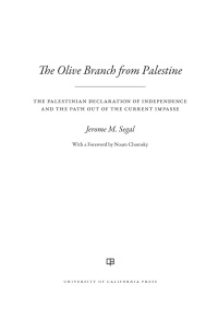 The Olive Branch from Palestine 1st edition