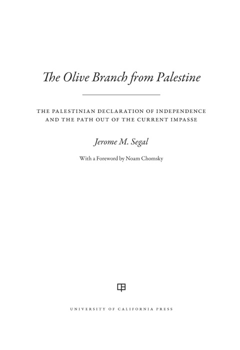 Cover image for book The Olive Branch from Palestine