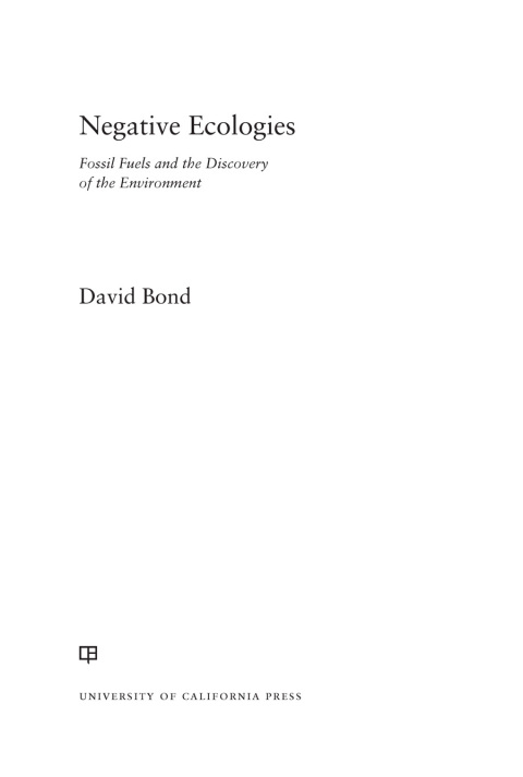 Cover image for book Negative Ecologies