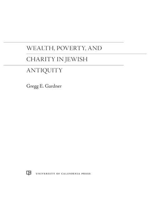 Cover image for book Wealth, Poverty, and Charity in Jewish Antiquity